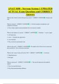ANAT 1030 - Nervous System 1 UPDATED  ACTUAL Exam Questions and CORRECT  Answers