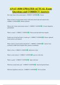 ANAT 1030  Bundled Exam Questions WITH  CORRECT Answers