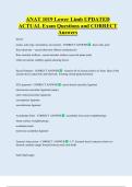ANAT 1019 Lower Limb UPDATED  ACTUAL Exam Questions and CORRECT  Answers 