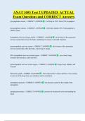ANAT 1053 Test 2 UPDATED  ACTUAL  Exam Questions and CORRECT Answers