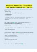 ANAT1019 Theory UPDATED ACTUAL  Exam Questions and CORRECT Answers