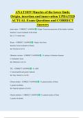 ANAT1019 Muscles of the lower limb&semi;  Origin&comma; insertion and innervation UPDATED  ACTUAL Exam Questions and CORRECT  Answers 