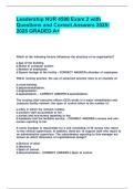 Leadership NUR 4590 Exam 2 with Questions and Correct Answers 2025-2026 GRADED A&plus; &period;