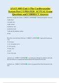 ANAT 1053  Bundled Exam Questions WITH  CORRECT Answers