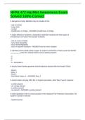 NFPA 472 HazMat Awareness Exam Solved 100&percnt; Correct