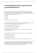 Nursing 110 Exam one review questions with precise detailed answers