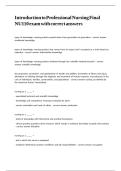 Introduction to Professional Nursing Final NU110 exam with correct answers