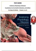 Anatomy&comma; Physiology&comma; & Disease &ndash; Foundations for the Health Professions &lpar;3rd Edition&comma; Deborah Roiger & Nia Bullock&rpar; &vert; Complete Test Bank with Chapter-Based Questions and Answers