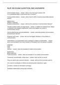 NUR 300 EXAM QUESTION AND ANSWERS