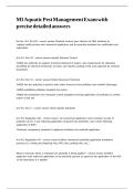 MI Aquatic Pest Management Exam with precise detailed answers
