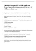 MDARD Commercial Pesticide Applicator Exam Aquatic Pest Management &lpar;Category 5&rpar; with correct answers