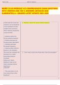 NURS 3110 MODULE 42 COMPREHENSIVE EXAM QUESTIONS  WITH VERIFIED AND 100 &percnt; ANSWERS &lpar;DETAILED AND  ELABORATED&rpar; A&plus; GRADED LATEST UPDATE 2025-2026 