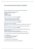 NUR 300 MIDTERM QUESTIONS & ANSWERS