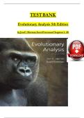 TEST BANK  Evolutionary Analysis 5th Edition  by Jon C. Herron; Scott Freeman Chapters 1-20