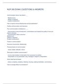 NUR 300 EXAM 2 QUESTIONS & ANSWERS
