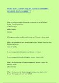 NURS 4341 - EXAM 2 QUESTIONS & ANSWERS VERIFIED 100&percnt; CORRECT&excl;&excl;