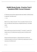 IAABO Study Guide - Practice Test 2 Questions With Correct Answers
