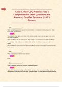 Class C Non-CDL Practice Test&period; &vert; Comprehensive Exam Questions and Answers &vert; Certified Solutions &vert; 100 &percnt; Correct&period;   