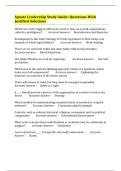 Spaatz Leadership Study Guide&colon; Questions With Justified Solutions