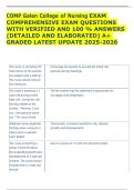 COMP Galen College of Nursing EXAM  COMPREHENSIVE EXAM QUESTIONS  WITH VERIFIED AND 100 &percnt; ANSWERS  &lpar;DETAILED AND ELABORATED&rpar; A&plus;  GRADED LATEST UPDATE 2025-2026  