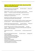 Spaatz Leadership Test Study Guide&colon; Questions With Well-Researched Solutions