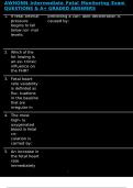 AWHONN Intermediate Fetal Monitoring Exam QUESTIONS & A+ GRADED ANSWERS