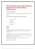 HESI A2 Biology Course HESI A2 Biology Diagnostic Test HESI A2 Biology Diagnostic Test