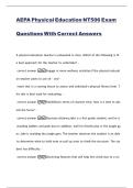 AEPA Physical Education NT506 Exam Questions With Correct Answers&period;pdf