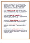 ADOBE PHOTOSHOP CERTIFICATION EXAM  REVIEWWITH CORRECT ACTUAL QUESTIONS  AND CORRECTLY WELL DEFINED ANSWERS  LATEST ALREADY GRADED A&plus; &lpar;2025&sol;2026&rpar; 
