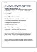 MWS Final Exam Review &lpar;2025&rpar; &vert;Comprehensive Questions And Verified Answers &vert;100&percnt; Accurate Answers &vert; Already Graded A&plus;