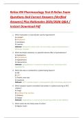 Relias RN Pharmacology Test B Relias Exam Questions And Correct Answers &lbrace;Verified Answers&rcub; Plus Rationales 2025&sol;2026 Q&A &sol; Instant Download Pdf
