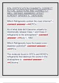 EPA CERTIFICATION EXAMWITH CORRECT  ACTUAL QUESTIONS AND CORRECTLY  WELL DEFINED ANSWERS LATEST  ALREADY GRADED A&plus; &lpar;2025&sol;2026&rpar; 