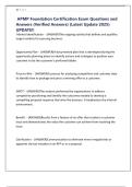  APMP Foundation Certification Exam Questions and Answers &lpar;Verified Answers&rpar; &lpar;Latest Update 2025&rpar; UPDATE&excl;&excl;