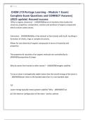  CHEM 219 Portage Learning - Module 1 Exam&vert; Complete Exam Questions and CORRECT Answers&vert; &lpar;2025 update&rpar; Assured success