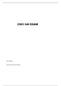 CSCI 340 &ndash; Exam 1 Preparation