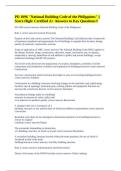 PD 1096 "National Building Code of the Philippines" &vert;&vert; Score High&colon; Certified A&plus; Answers to Key Questions&excl;&excl;