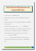 ELE 146 Exam 2025 Questions and Answers 100&percnt; Pass