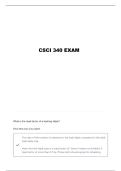 CSCI 340 &ndash; Final Exam Study Guide