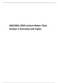 MAC2601 2025 Lecture Notes Class Session 1 Overview and Topics