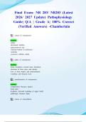 Final Exam&colon; NR 283&sol; NR283 &lpar;Latest 2026&sol; 2027 Update&rpar; Pathophysiology Guide&vert; Q&sol;A &vert; Grade A&vert; 100&percnt; Correct &lpar;Verified Answers&rpar; -Chamberlain
