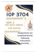 IOP3704 Assignment 2 &lpar;COMPLETE ANSWERS&rpar; Semester 2 2025 - DUE 2025&semi; 100&percnt; correct solutions and explanations&period;