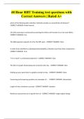 40 Hour RBT Training test questions with Correct Answers &vert; Rated A&plus;