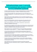 Pathophysiology exam 2 correctly solved questions and answers &lbrace;100&percnt; correct&rcub; 2025&vert;2026 &lpar;updated&rpar;