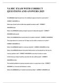 VA HIC EXAM WITH CORRECT QUESTIONS AND ANSWERS 2025