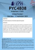 PYC4808 Assignment 3 (ANSWERS) 2025 - DISTINCTION GUARANTEED