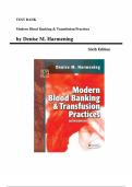 Test Bank for Modern Blood Banking & Transfusion Practices Sixth Edition (Harmening, 2012), Chapter 1-29 |All Chapters