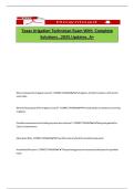 Texas Irrigation Technician Exam With Complete Solutions&hellip;2025&period;Updates&period;&period;A&plus;