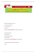 Texas Irrigator Exam With Correct Solutions&comma;2025&lpar;Verified&rpar;&hellip;Pass Gauranteed