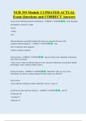 NUR 355 Module 2 UPDATED ACTUAL    Exam Questions and CORRECT Answers