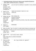 Pathophysiology Final Exam Rasmussen SU2020 Questions With 100&percnt; Verified Answers &vert; Updated 
